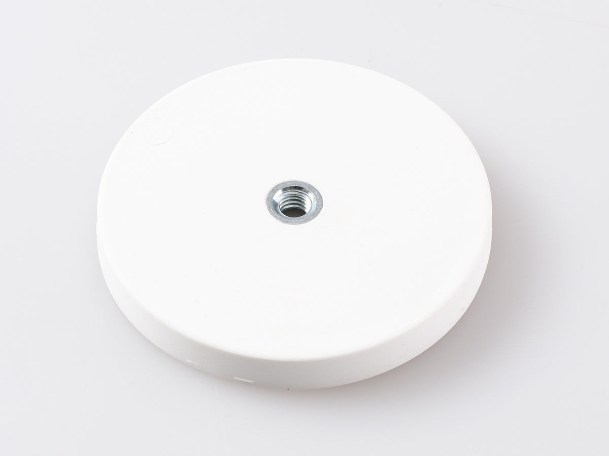 magnet-mit-gummimantel-und-innengewinde-Ø 66 x 8,5 mm-M6-weiß