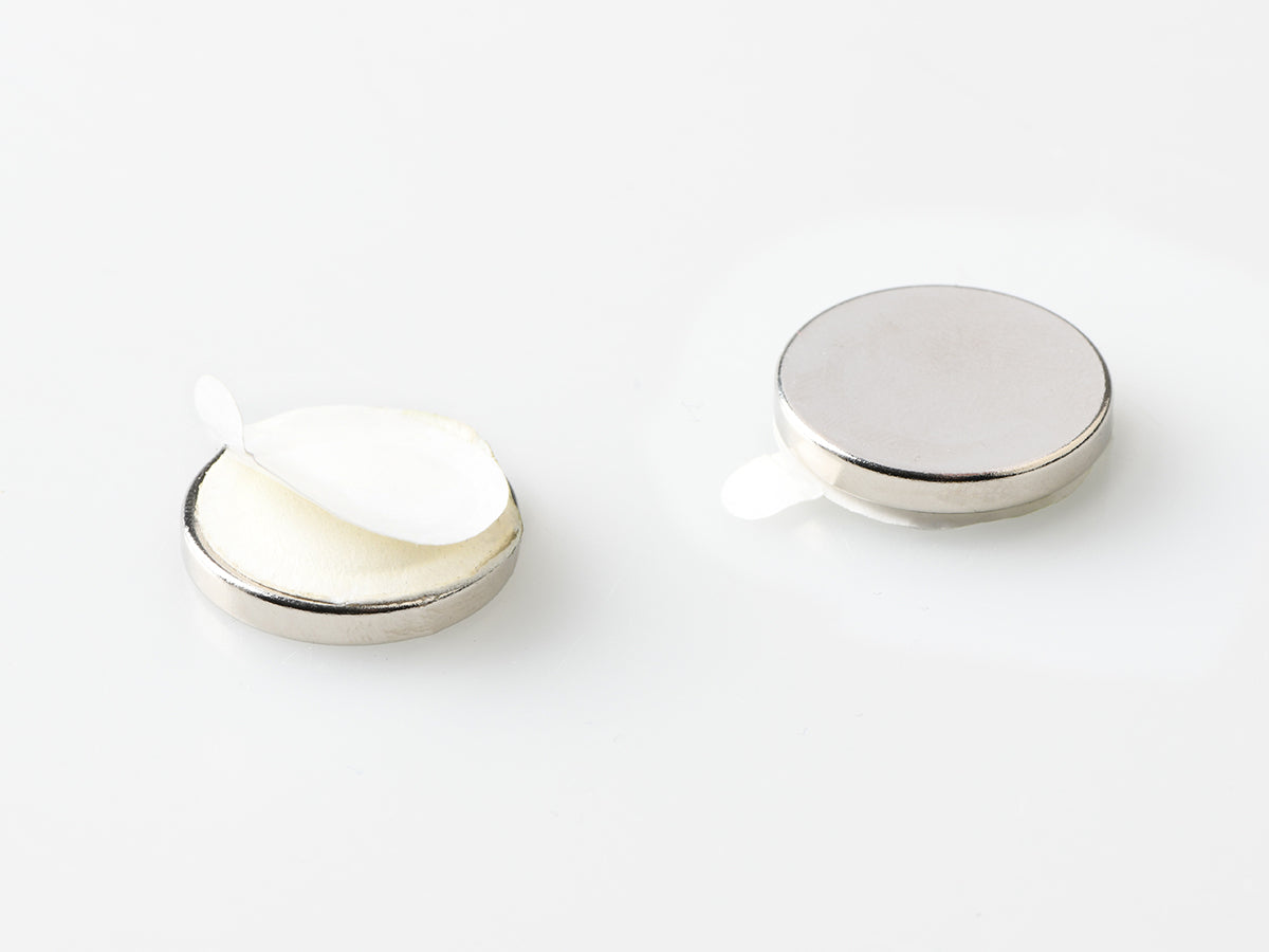 scheibenmagnet neodym selbstklebend vorder und rückseite